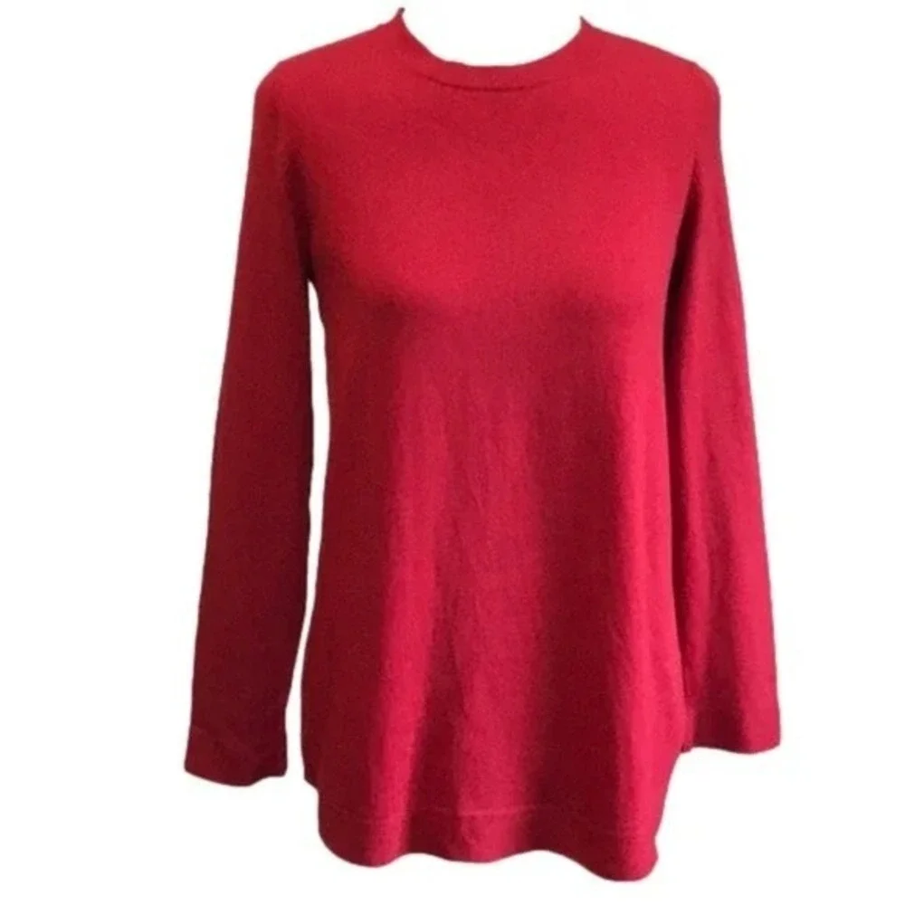 J.‎ Jill Women's XSmall Petite Red Crew Neck Cozy Sweater Feminine Festive